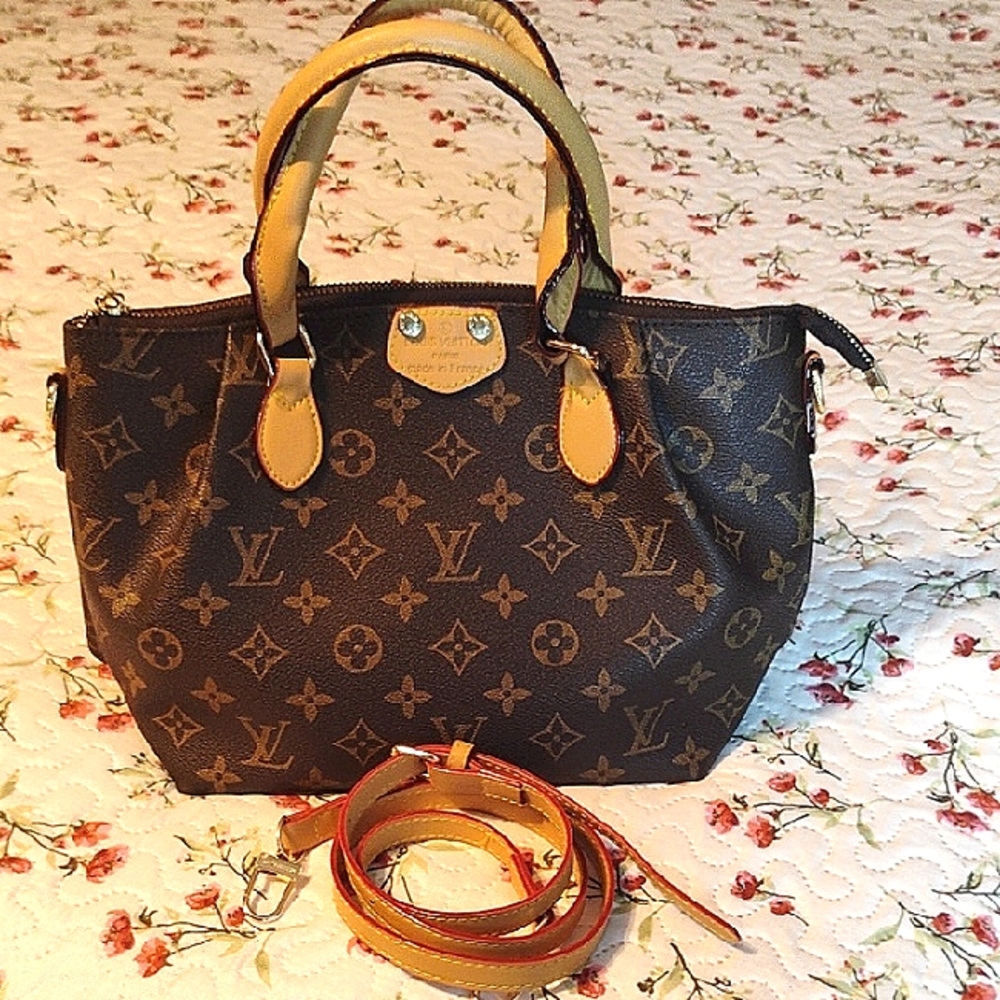 Brown Monogram Luxury Tote W Adjustable Crossbody Strap, Like New, EUC!